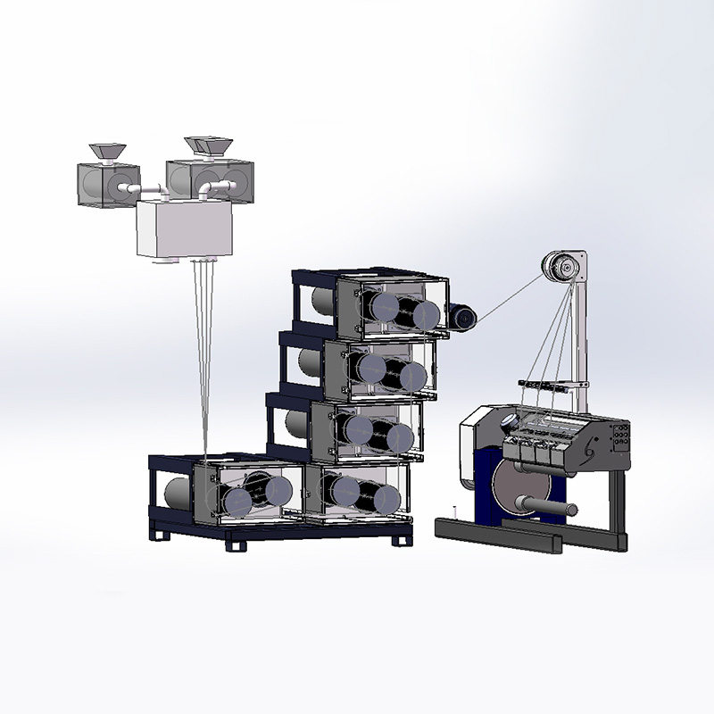 Priemyselná spriadacia výrobná linka s PET, PA, PP alebo inými surovinami